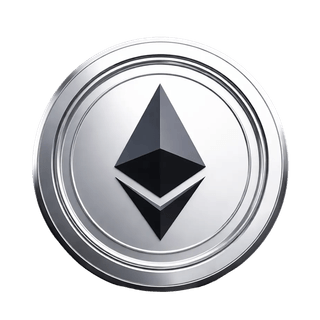 Floating visual element displaying the Ethereum (ETH) coin