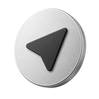 Decorative 3D send arrow symbol on the contact us page
